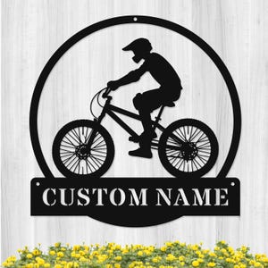 Custom Biker Metal Sign: Personalized Motorcycle Garage Art