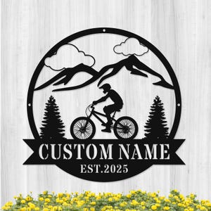 Custom Biker Metal Sign: Personalized Motorcycle Garage Art