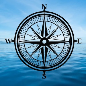 Custom Compass Metal Sign: Personalized Nautical Wall Art