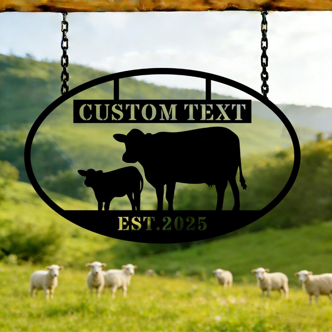 Personalized Metal Farm Sign, Farmhouse Metal Sign, Custom Ranch Sign ...