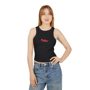 Philadelphia Phillies Women&#39;s Tank Top - MLB Sleeveless Shirt, Baseball Team Fan Apparel, Sports Graphic Tee, Summer Racerback Jersey,