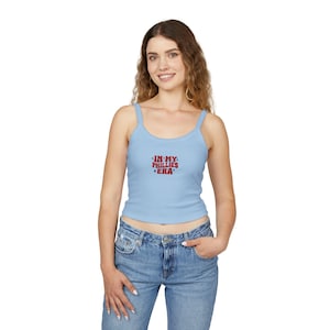 Philadelphia Phillies Women&#39;s Tank Top, MLB Philadelphia Fan Gift, Cute Summer Sleeveless Shirt, Baseball Team Tee, Sports Fan Apparel