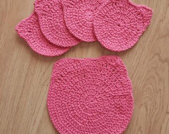 Gráfico de mantel individual y posavasos con cara de gato: diseño de juego de mesa para gatos (PDF)