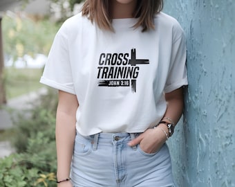 Entrenamiento cruzado SVG y PNG / Diseño de entrenamiento cristiano (descarga digital)