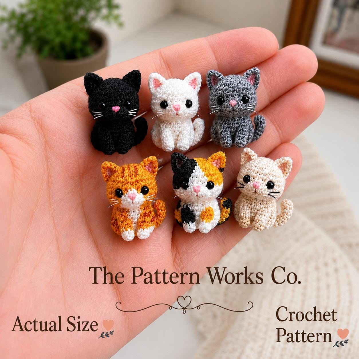 34 Kitten Crochet Patterns for Adorable Cats, Fantasy Kittens, and Quick Amigurumi Makes 28 Kitten Amigurumi Tiny Sitting Cat Miniature 6 Color