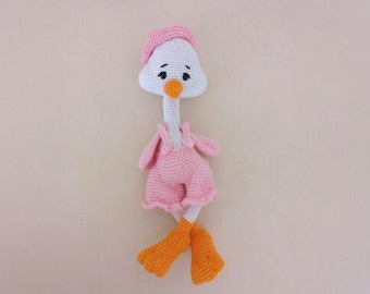 Patrón gráfico de crochet de ganso campestre: diseño de casa de campo