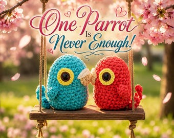 Crochet Parrot Amigurumi Pattern PDF Bird Plush Toy Stuffed Animal Easy Beginner Gift Download