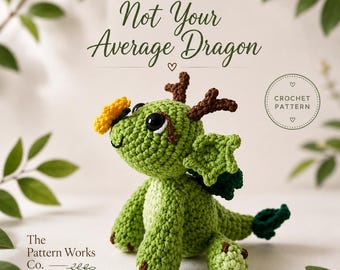 Mini Baby Dragon Crochet Pattern PDF Amigurumi Stuffed Animal Nursery Baby Shower Gift Decor