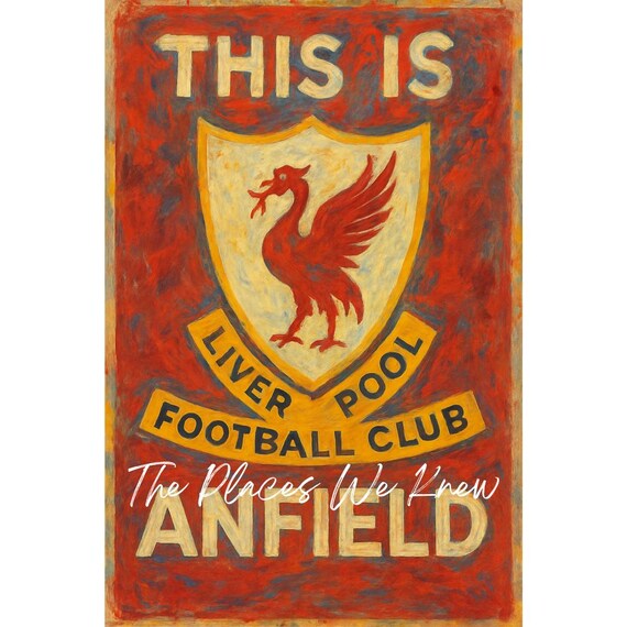 Liverpool This is Anfield Sign Custom Drawing, Storefront Drawing
