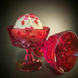 Vintage Noritake Perspective Ruby Red Glasses, Set of 4