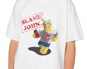 Camiseta inspirada en Blame John Shedletsky Forsaken / Camiseta de juegos, camiseta de Roblox