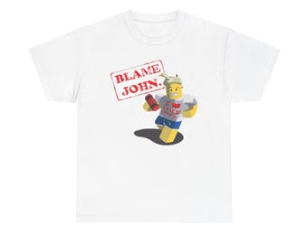 Blame John graphic tee | Retro toy character,