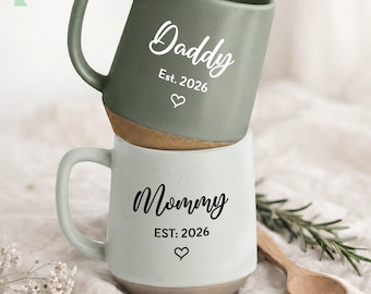 Custom Mom Dad Mug: Coffee Cup, New Mom Dad Mug, Future Parents Est 2026, Baby Shower Present, First Time Mama Papa Gift, First Mothers Day
