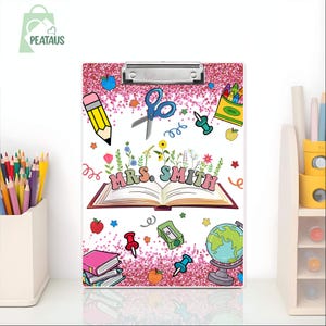 Personalized Teacher Appreciation Gifts, Custom Acrylic Teacher Clipboard, Teacher Name Clipboard, Back To School, End Of Year School Gift