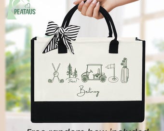 Personalized Golf Tote Bag for Women -  Golfer Gift Bag, Golf Lovers Gift, Golf Club Bag, Golfer Gift for Mom, Wife, Coach, Golf Instructor