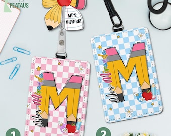 Personalized Teacher ID Badge Holder, Teacher School Supply Gifts, Back To School Gift For Teacher, Lanyard Accessories, Teacher Badge Reel