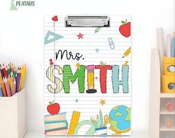 Personalized Teacher Clipboard, Custom Acrylic Clipboard For Teacher, Back To School Gift, Teacher Appreciation Gift, Teacher Gift,