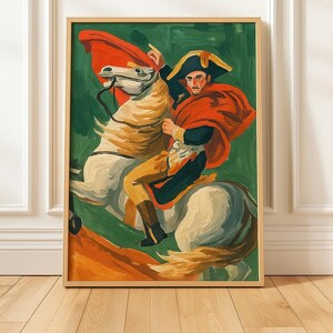Lámina de Napoleón cruzando los Alpes – Póster histórico clásico (Jacques-Louis David)