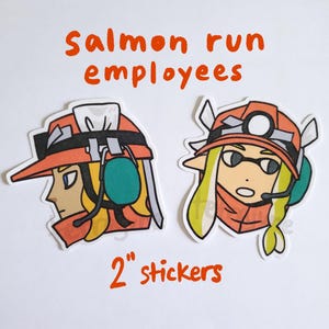 Splat3 Salmon Run Employee Stickers