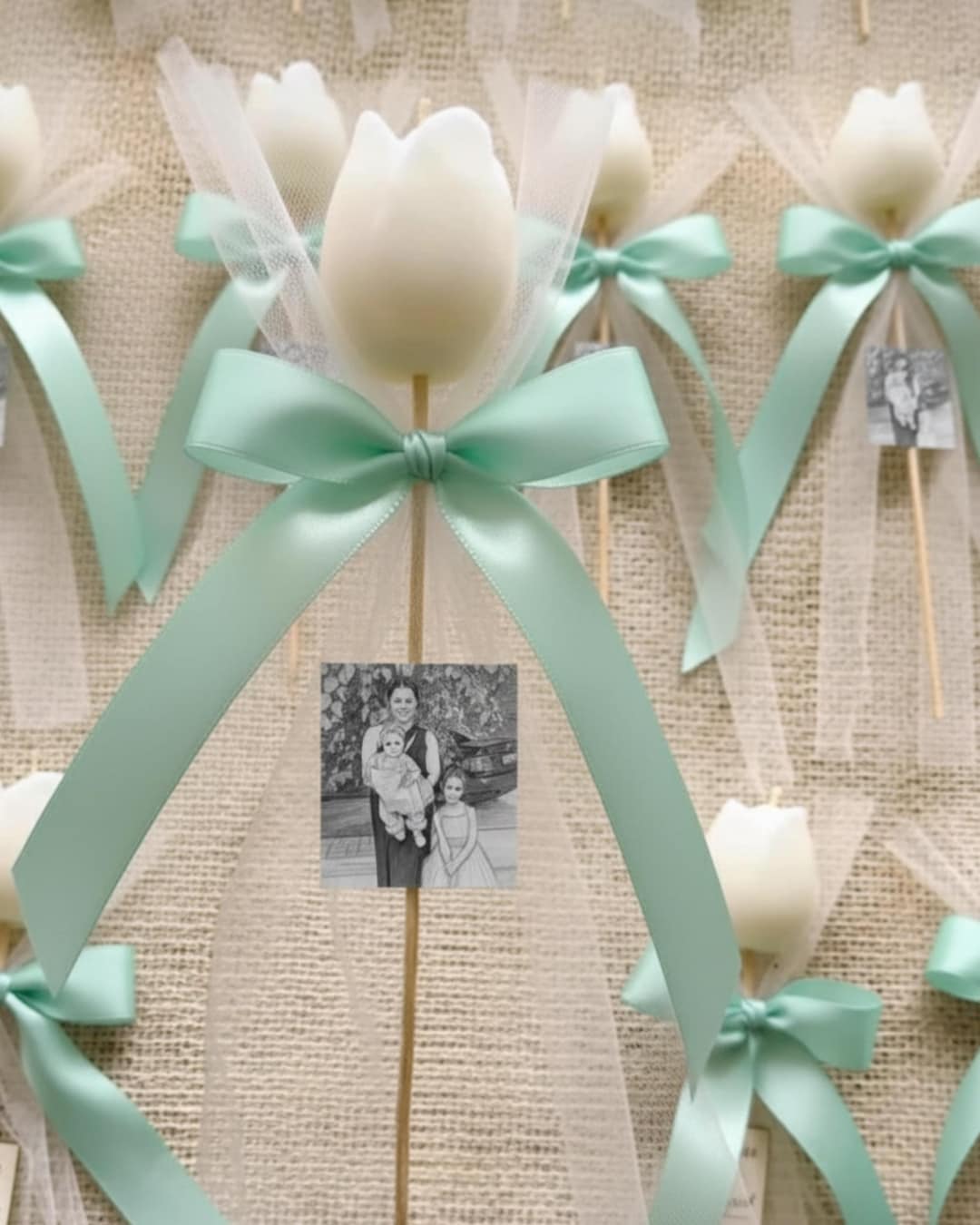 Elegant White Tulip Flower Candle - Personalized Wedding Favors-custom ...