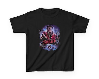 Kids Thriller Tee, Thriller Shirt for Boys and Girls, Halloween Costume Top, Retro Tee, Spooky Fun Apparel