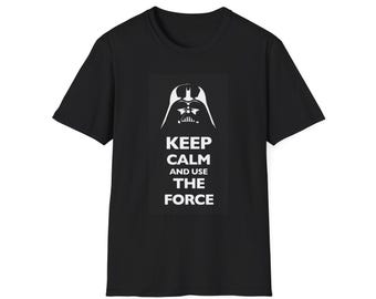 Star Wars T-Shirt, Behalten Sie Ruhe und verwenden Sie die Macht-T-Stück für Fans