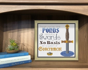 Strange Women in Ponds Cross Stitch