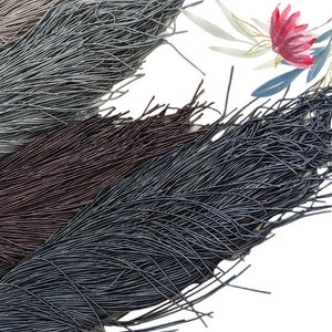 Shades of gray matte finish thin french bullion wire for hand embroidery, tambour embroidery supplies, blackwork embroidery