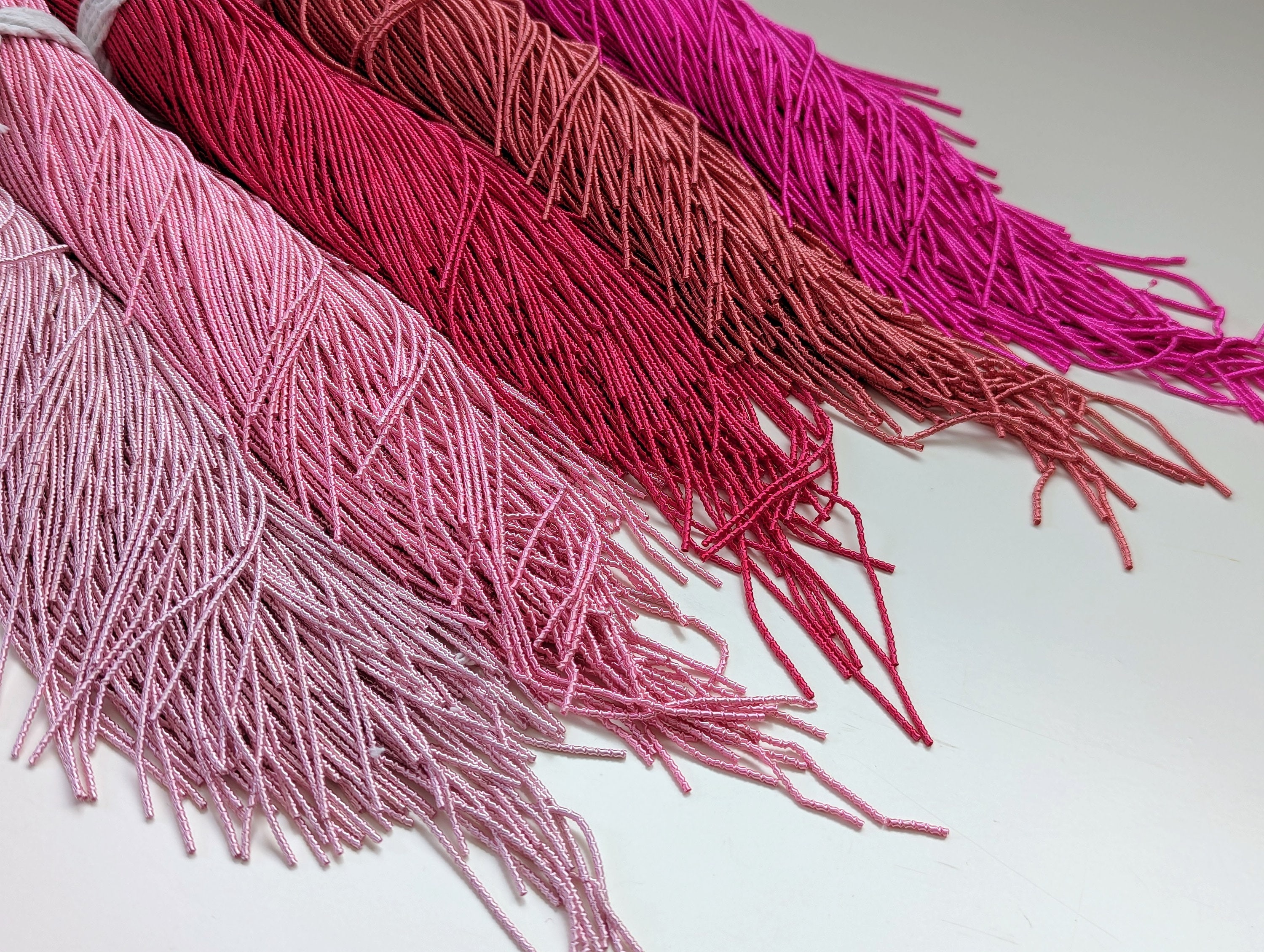 Purl Threads Folded Silk Purl in Shades of Pink, Metallic Purl Thread for Luxurious ...
