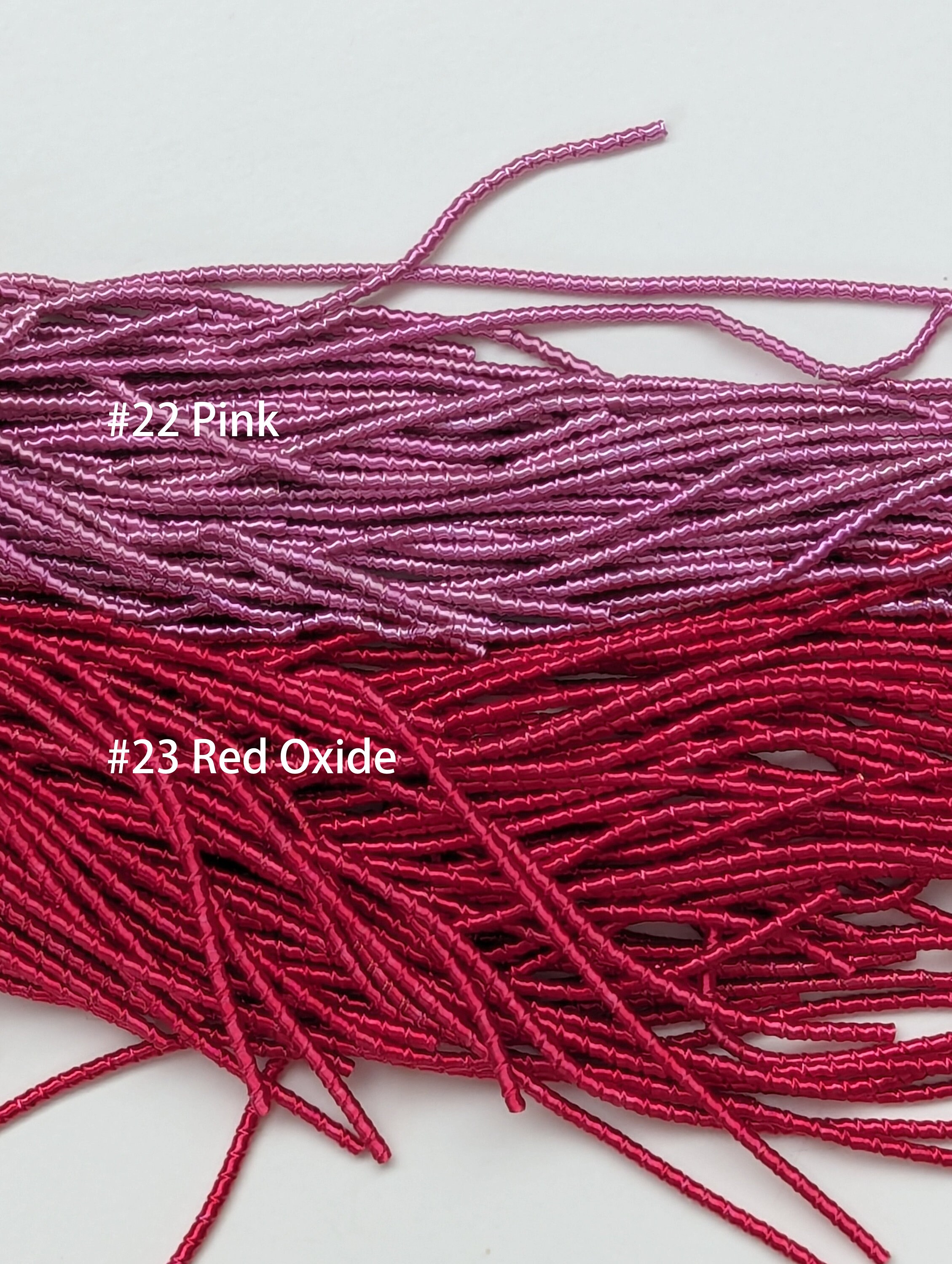 Purl Threads Folded Silk Purl in Shades of Pink, Metallic Purl Thread for Luxurious ...