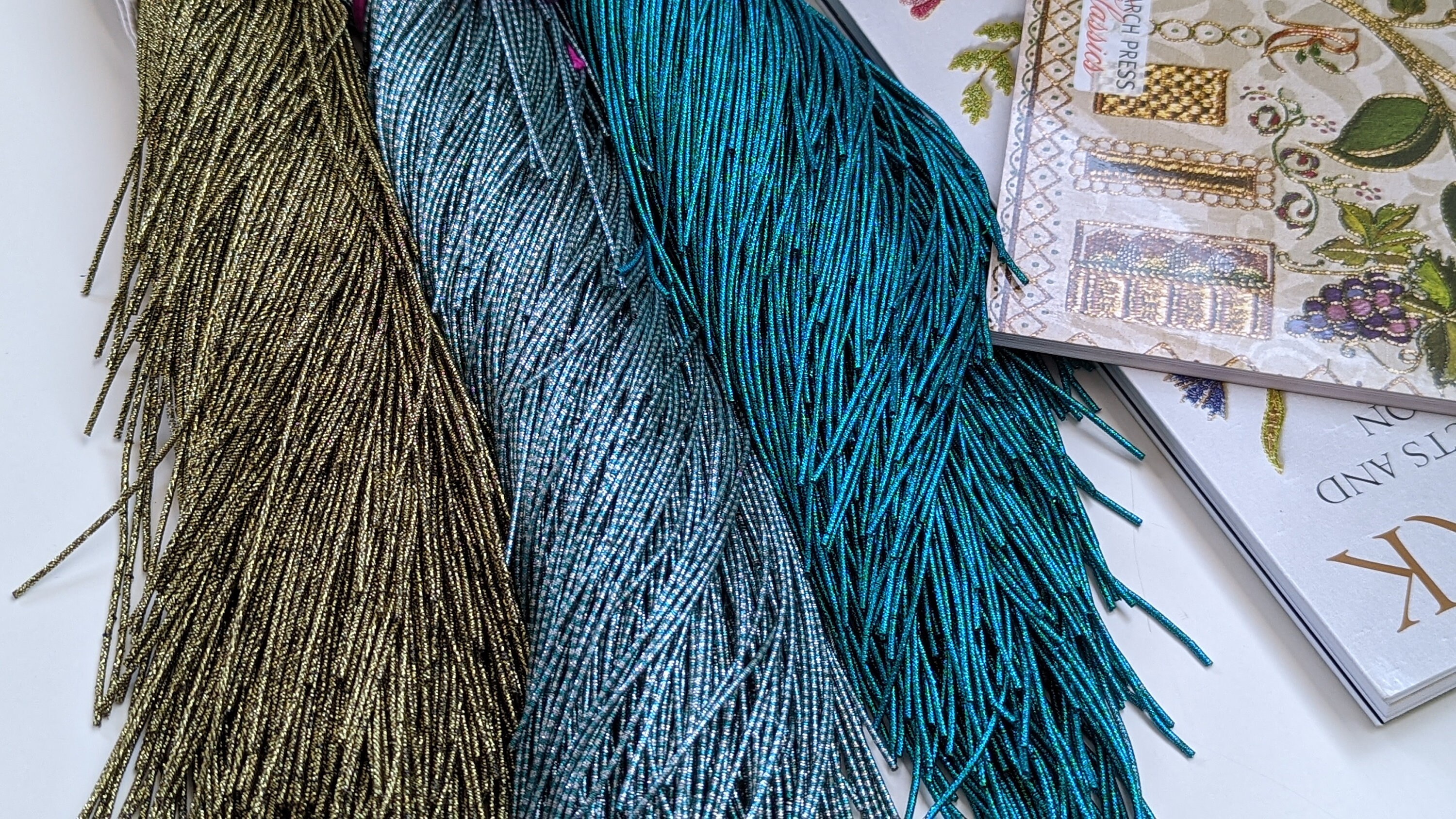 Purl Threads Metallic Rough Purl for Traditional Metal Embroidery, French Bullion ...