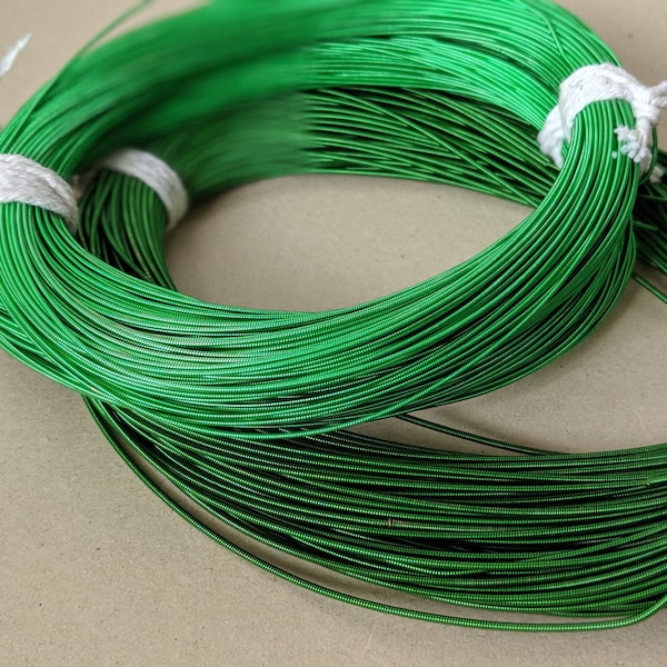 Purl Pearl in Green color, Stiff Gimp Wire/French Wire for Tambour Goldwork, Green Gilt Jaceron, French Wire Green,Purl in  for Needlepoint