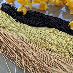Matte Finish French Bullion Wire in Yellow and Black Colors, french coil for beaders, Purl for Tambour Luneville, Goldwork Hand Embroidery