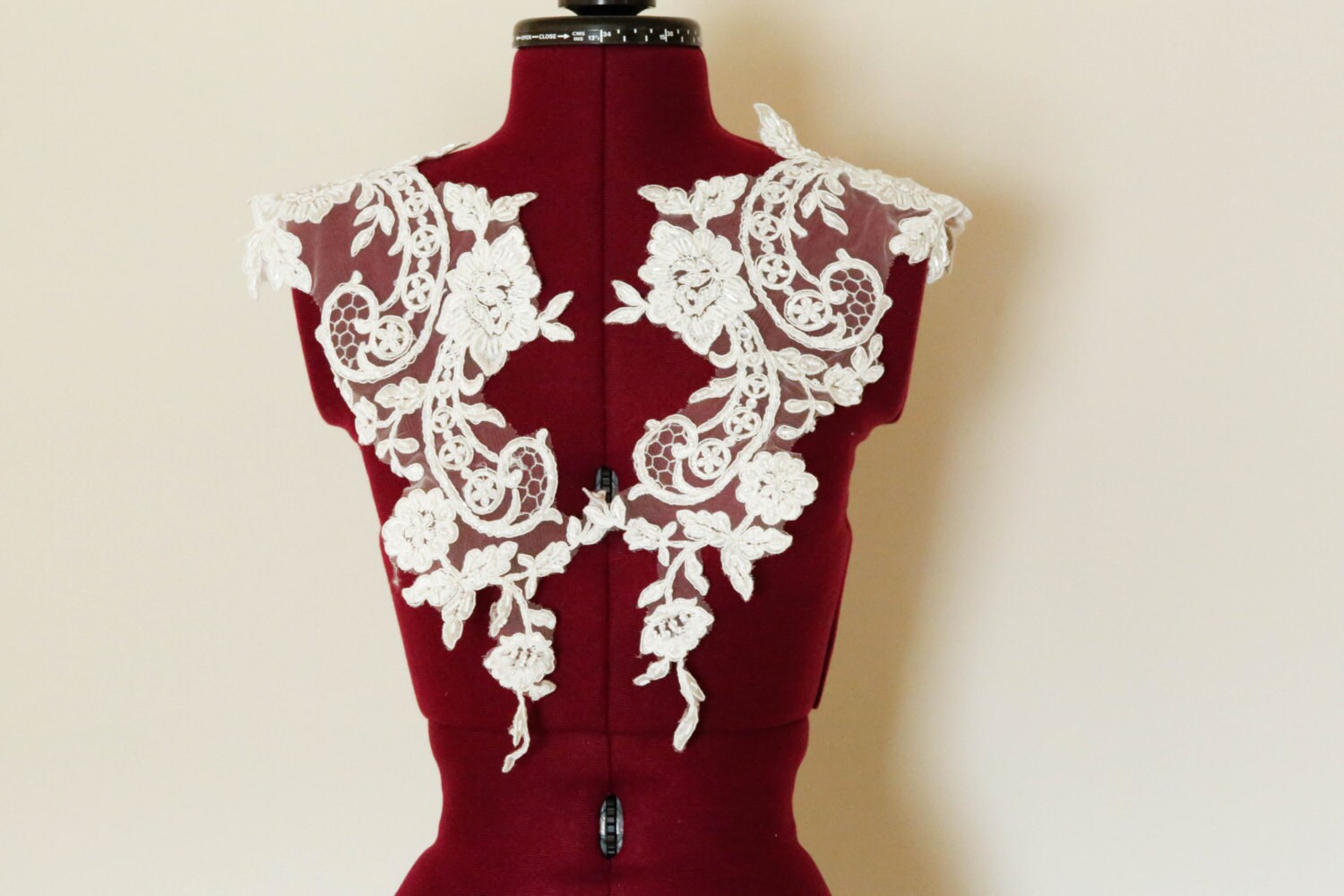 Large Ivory Bridal Lace Applique Appset-033 - Etsy