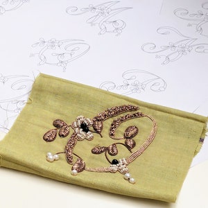 Complete Set of Floral Monogram Alphabet Designs for Embroidery - Perfect for Goldwork and Beginner Projects - PDF pattern only