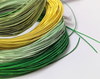 Premium Goldwork Supplies, Pearl Purl Wire for Goldwork Embroidery, Jaceron Wire, Yellow, Green, Pista Green, Church Embroidery Threads