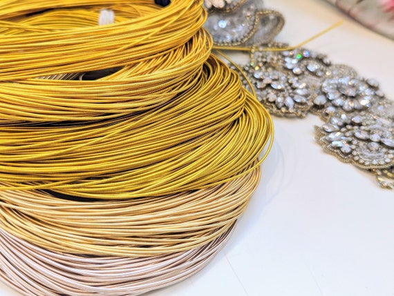 Shades of Gold Purl Pearl French Bullion Wire for Goldwork Embroidery, Jaceron, Goldwork supplies