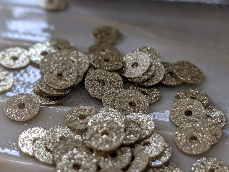 Round Flat sparkle sequins 5mm Glitter Sequins Paillettes in Gold Rosegold Bronze