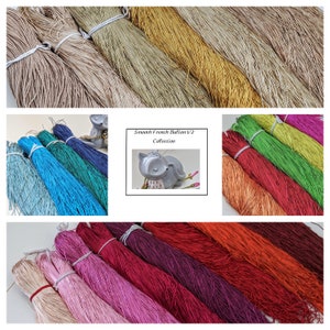 Collection V2 of Smooth French Bullion Wire Thread Purl for Gold work  Metal work and Tambour Embroidery, French Metal Coil