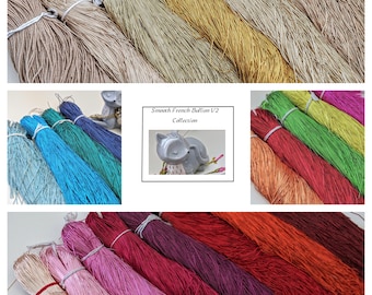 Collection V2 of Smooth French Bullion Wire Thread Purl for Gold work  Metal work and Tambour Embroidery, French Metal Coil