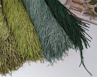 Green Metallic Rough Purl, Goldwork Embroidery Supplies
