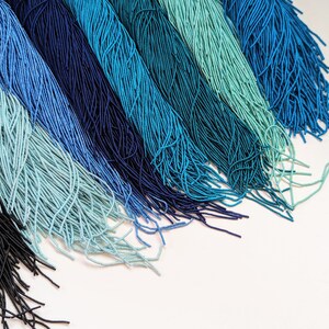 Purl Threads Blue Shades Folded Copper Purl Wire, Goldwork Embroidery Supplies, Set ...