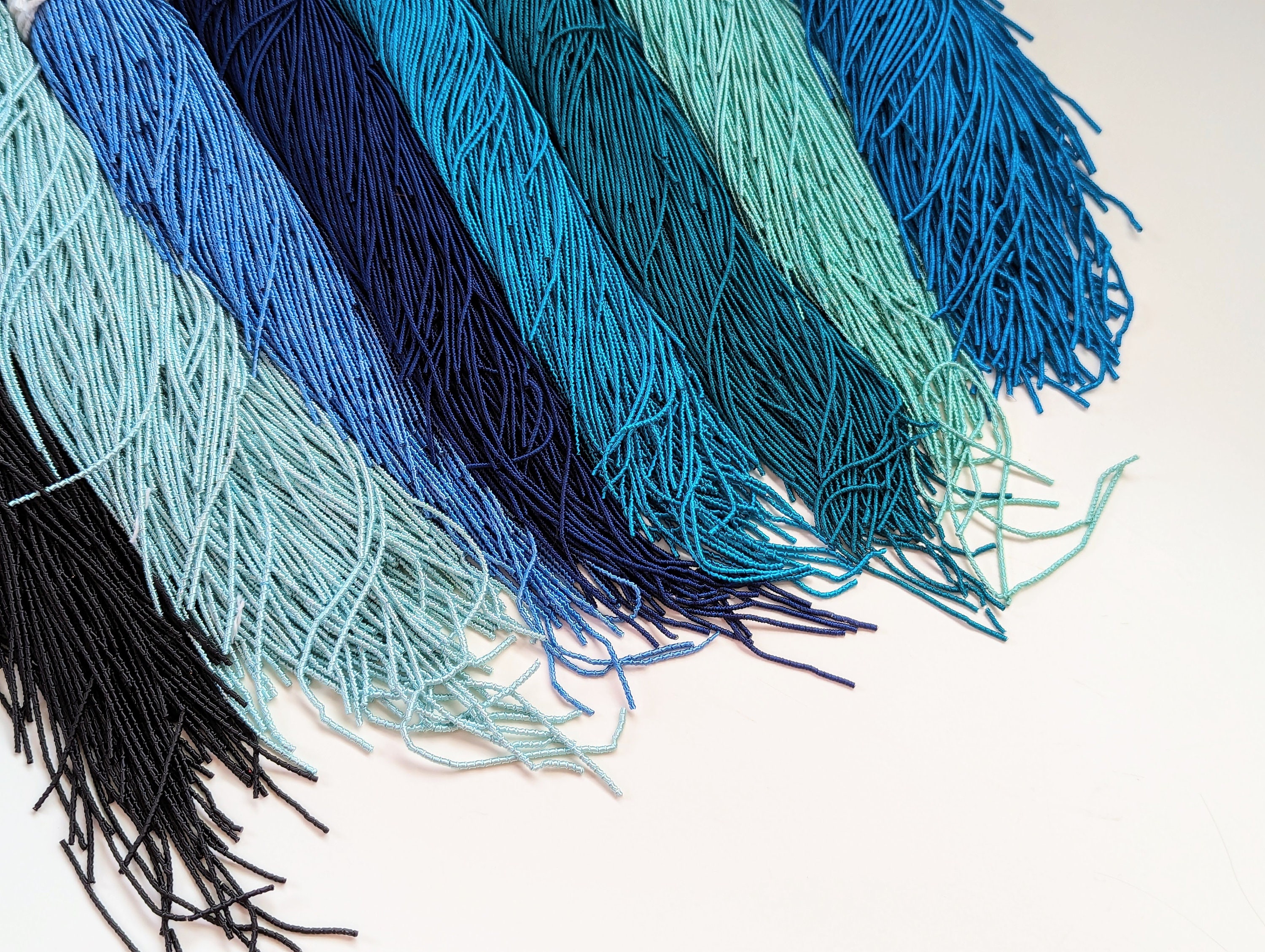 Blue Shades Folded Silk Purl, Metallic Purl Thread for Luxurious ...