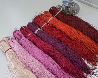 Gładka, francuska nitka sznurkowa Gimp Purl w odcieniach czerwieni i różu do haftu hafciarskiego Goldwork, nitka drutowa French Coil