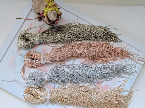 Bright Check Purl in Gold Silver Rosegold Colors for Tambour Embroidery/Wire Check Purl/Frieze Check Purl