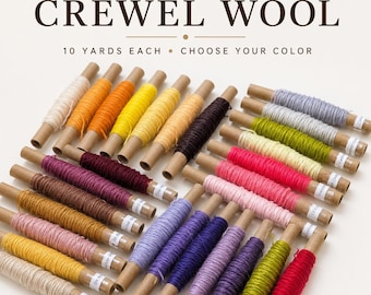Fine Australian Merino Crewel Wool Embroidery Thread, Fine Wool Thread for Crewel Embroidery, Needlework & Hand Embroidery