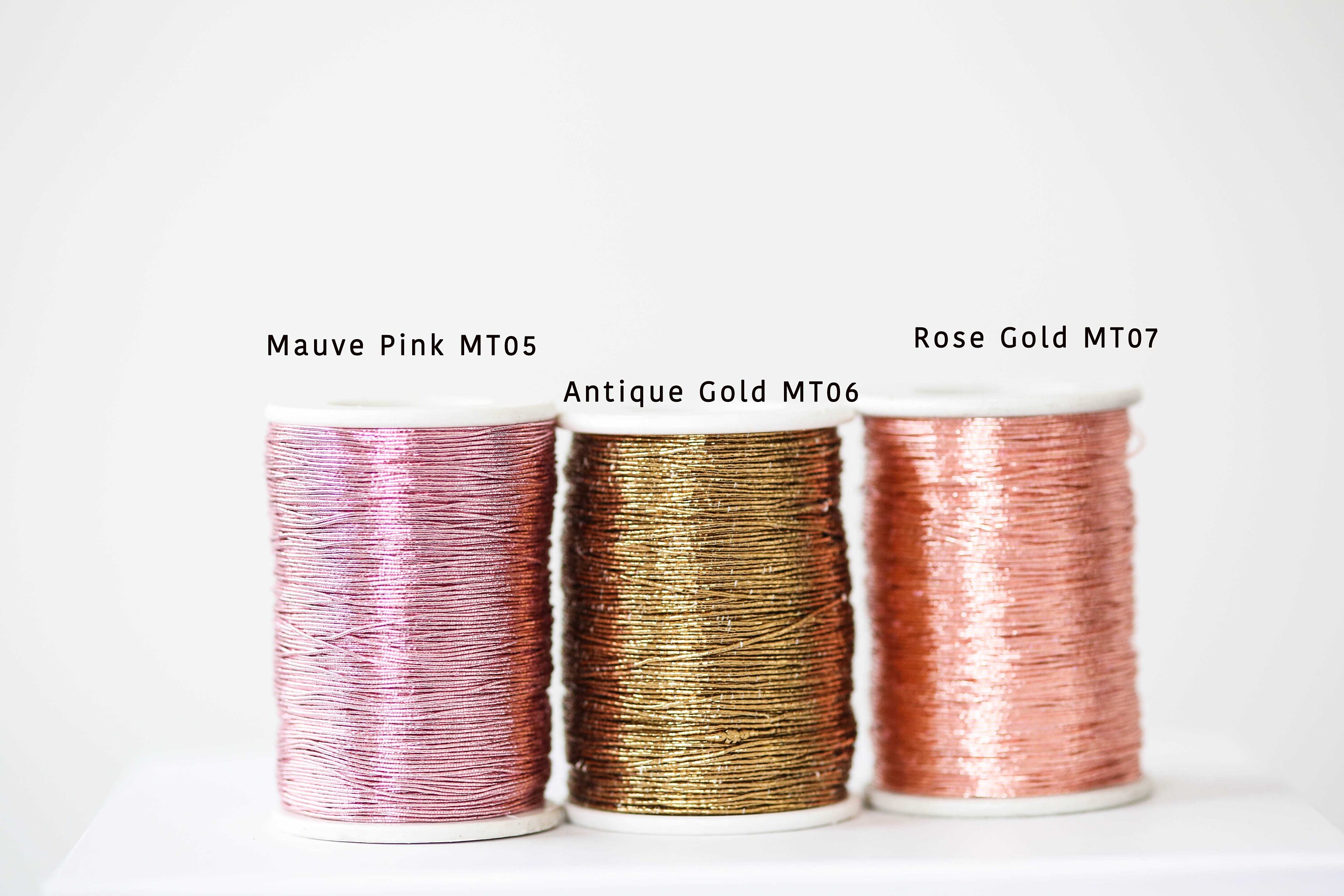 Metallic Thread for Embroidery in Antique Gold Rose Gold and Etsy