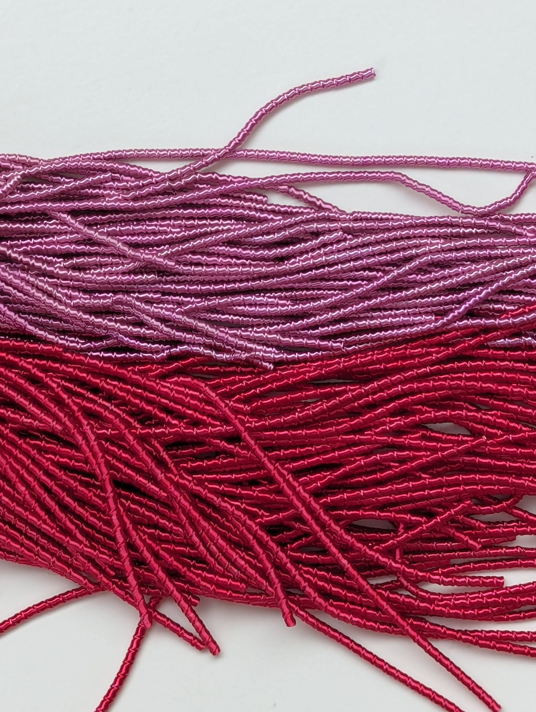 Purl Set Folded Silk Purl in Shades of Pink, Metallic Purl Thread for Luxurious ...