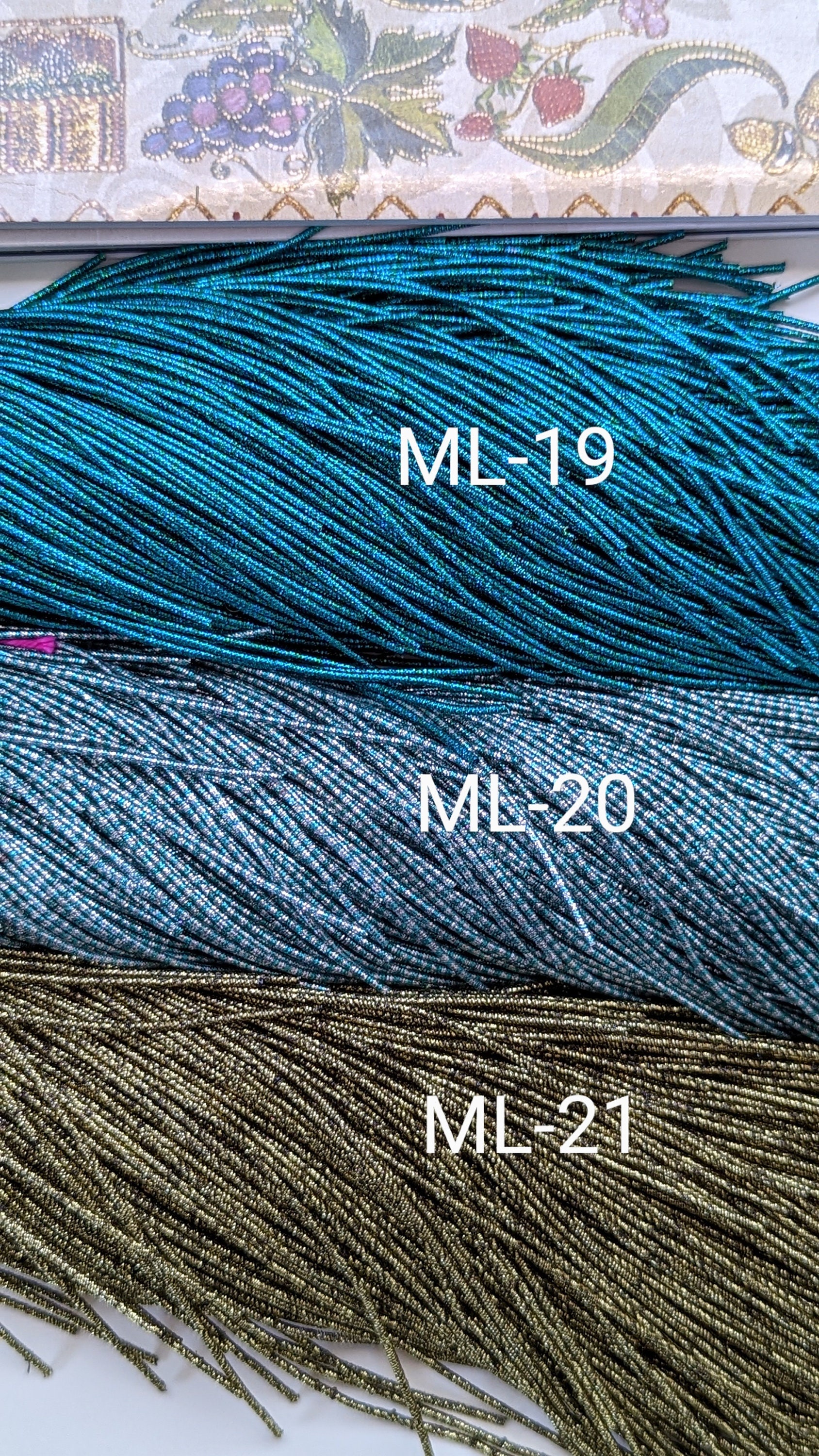 Purl Threads Metallic Rough Purl for Traditional Metal Embroidery, French Bullion ...