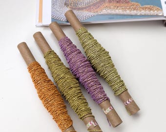 Decorative Metallic Cord for Embroidery, Goldwork Couching Thread, Sparkle Gimp Cord, Hand Embroidery & Couture Embellishment
